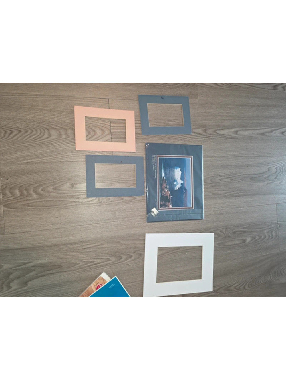 Set of 4 Art Photo Mat Frames with Iceberg Landscape Print